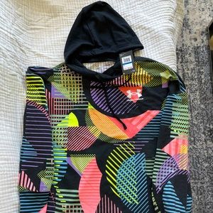 Under Armour | Tops | Womens Ua Rival Terry Geo Print Hoodie Nwt | Poshmark